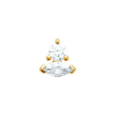 Boucles d'oreilles en plaqué or et oxyde de zirconium