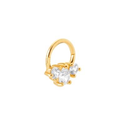 Créole en plaqué or et oxyde de zirconium