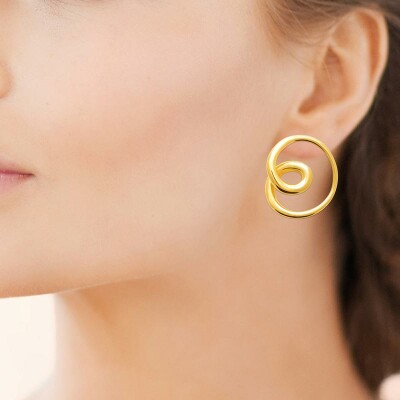 Boucles d'oreilles en acier et pvd