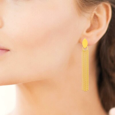 Boucles d'oreilles en acier et pvd