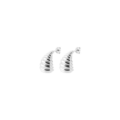 Boucles d'oreilles en argent rhodié