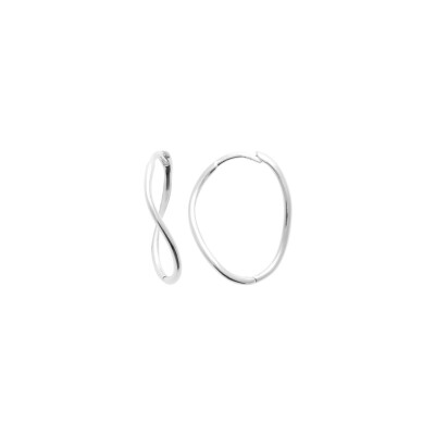 Créole en argent rhodié