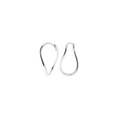 Créole en argent rhodié