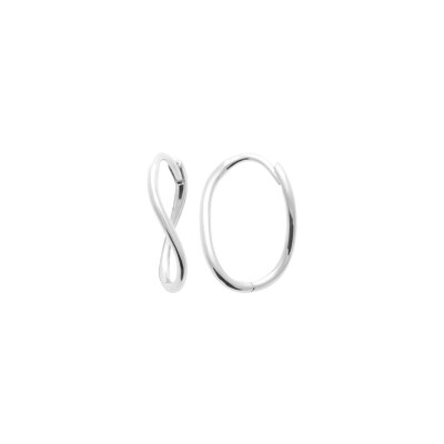 Créole en argent rhodié