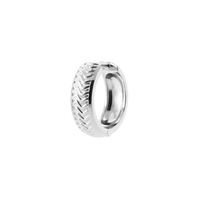 Créole en argent rhodié