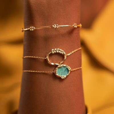 Bracelet jonc en plaqué or