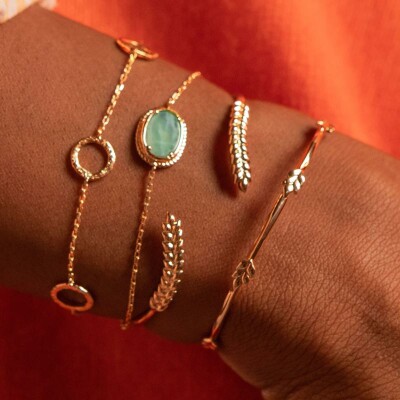 Bracelet jonc en plaqué or