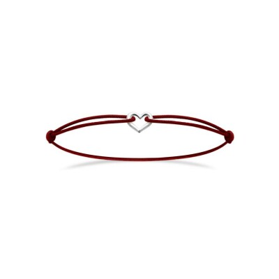 Bracelet cordon en argent rhodié