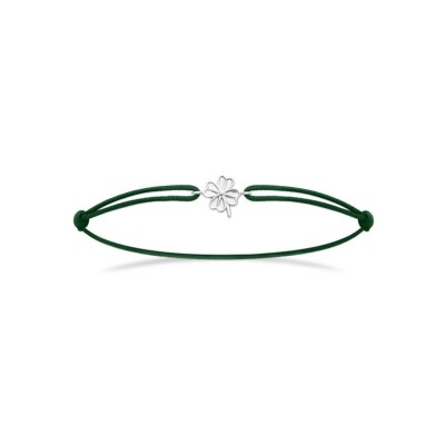 Bracelet cordon en argent rhodié