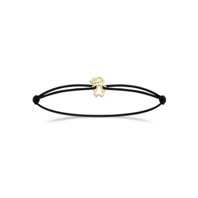 Bracelet cordon en plaqué or et oxyde de zirconium