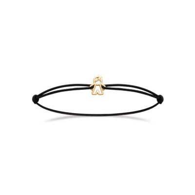 Bracelet cordon en plaqué or et oxyde de zirconium