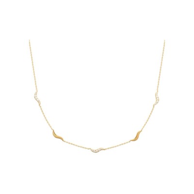 Collier en plaqué or et oxyde de zirconium