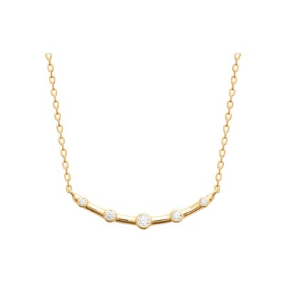 Collier en plaqué or et oxyde de zirconium