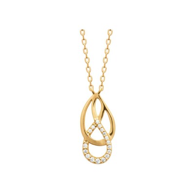 Collier en plaqué or et oxyde de zirconium