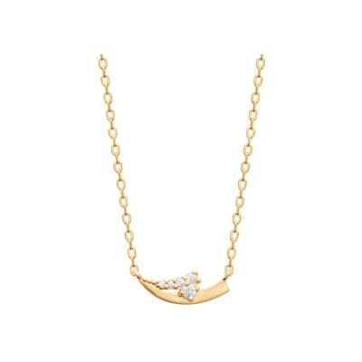 Collier en plaqué or et oxyde de zirconium