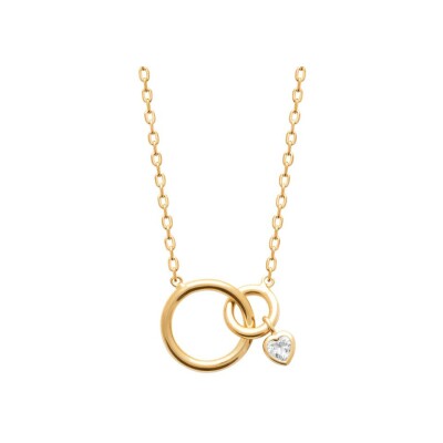 Collier en plaqué or et oxyde de zirconium