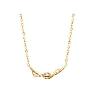 Collier en plaqué or et oxyde de zirconium
