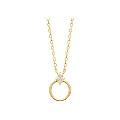 Collier en plaqué or et oxyde de zirconium