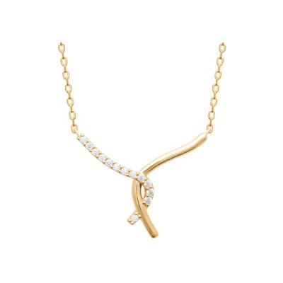 Collier en plaqué or et oxyde de zirconium