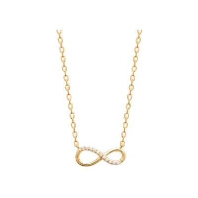 Collier en plaqué or et oxyde de zirconium