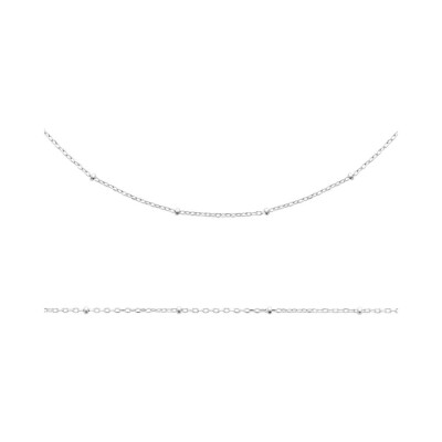 Collier en argent rhodié