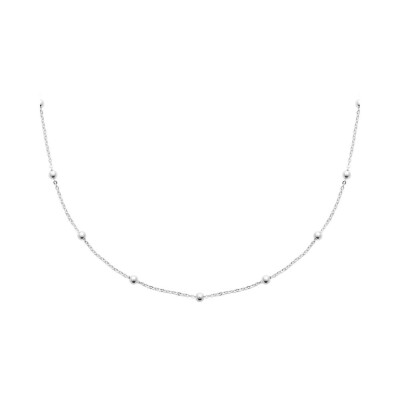 Collier en argent rhodié