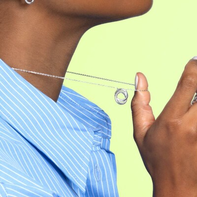 Collier en argent rhodié