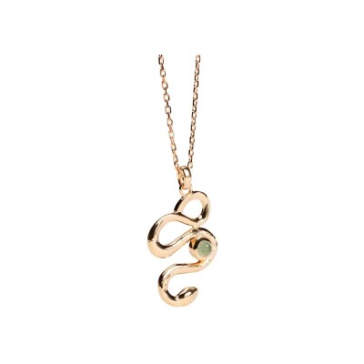 Collier en plaqué or et aventurine