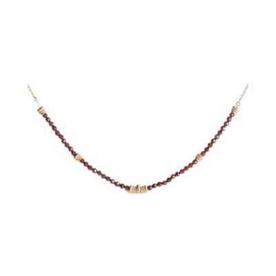 Collier en plaqué or et grenat