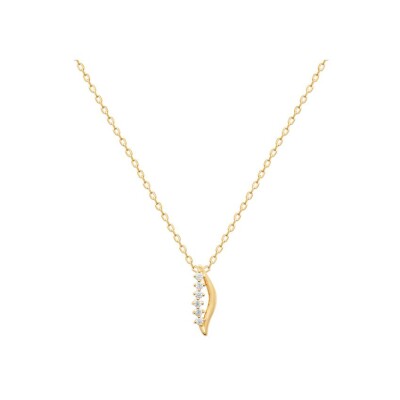 Pendentif en plaqué or et oxyde de zirconium