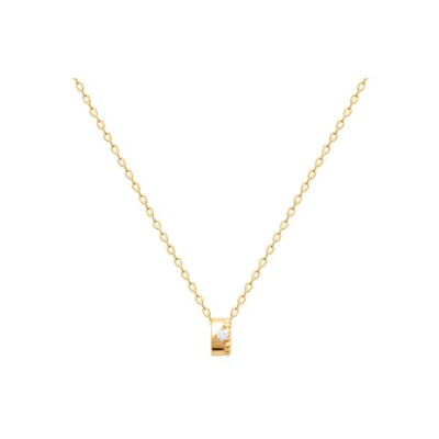 Pendentif en plaqué or et oxyde de zirconium