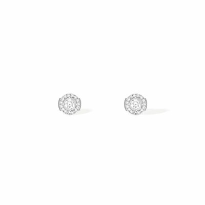 Boucles d'oreilles Messika Joy en or blanc et diamants 2x0.10ct