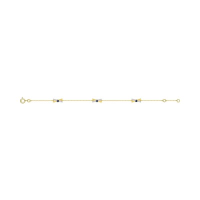 Bracelet en or jaune et saphir