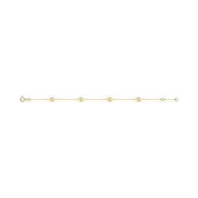 Bracelet en or jaune et oxyde de zirconium