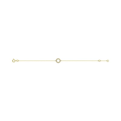 Bracelet en or jaune et oxyde de zirconium