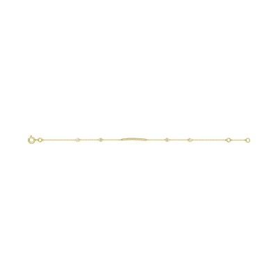 Bracelet en or jaune et oxyde de zirconium