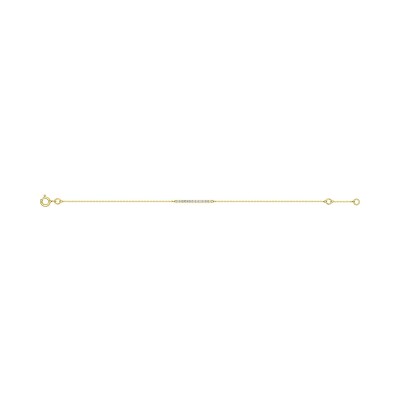 Bracelet en or jaune et oxyde de zirconium