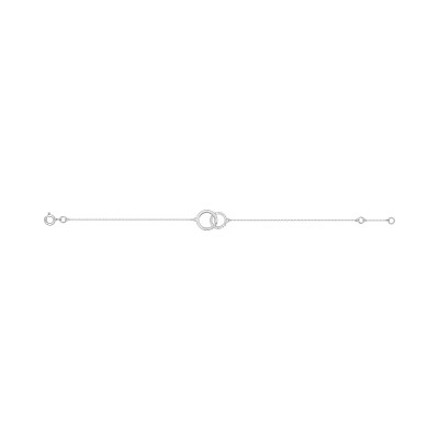 Bracelet en or blanc et oxyde de zirconium