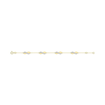 Bracelet en or jaune et diamant 0.03ct