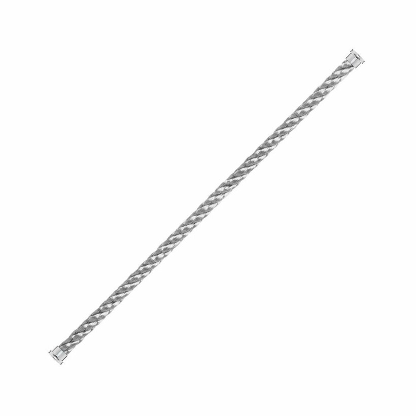 FRED large size bracelet cable, steel with steel clasp