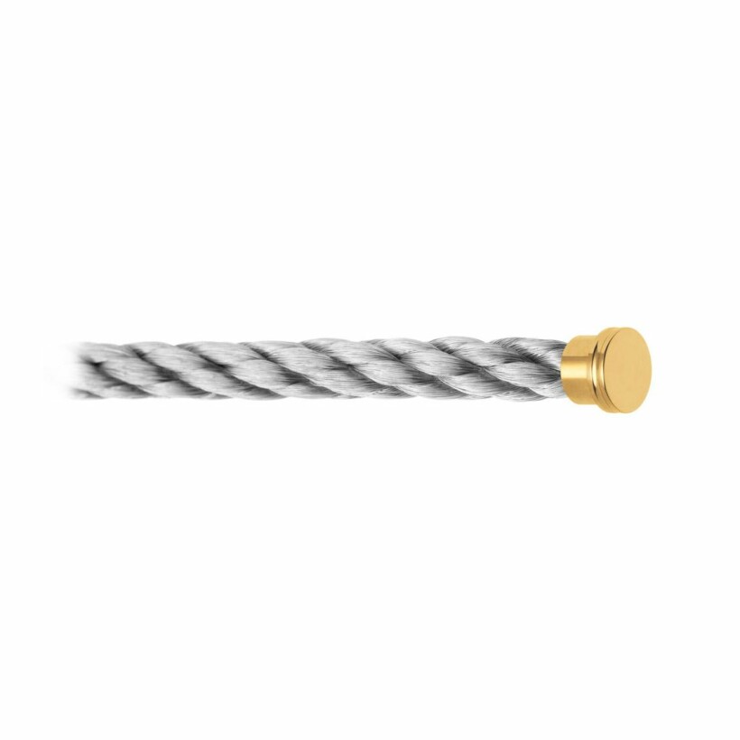 FRED Force 10 large size bracelet cable, steel with gilded steel clasp