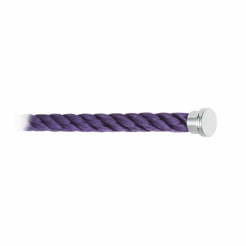 Câble grand modèle pour bracelet FRED Force 10 violet en Acier avec embouts acier