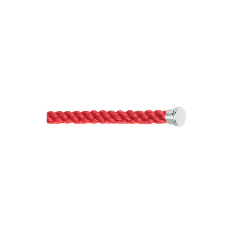 FRED large size bracelet cable, red rope with steel clasp