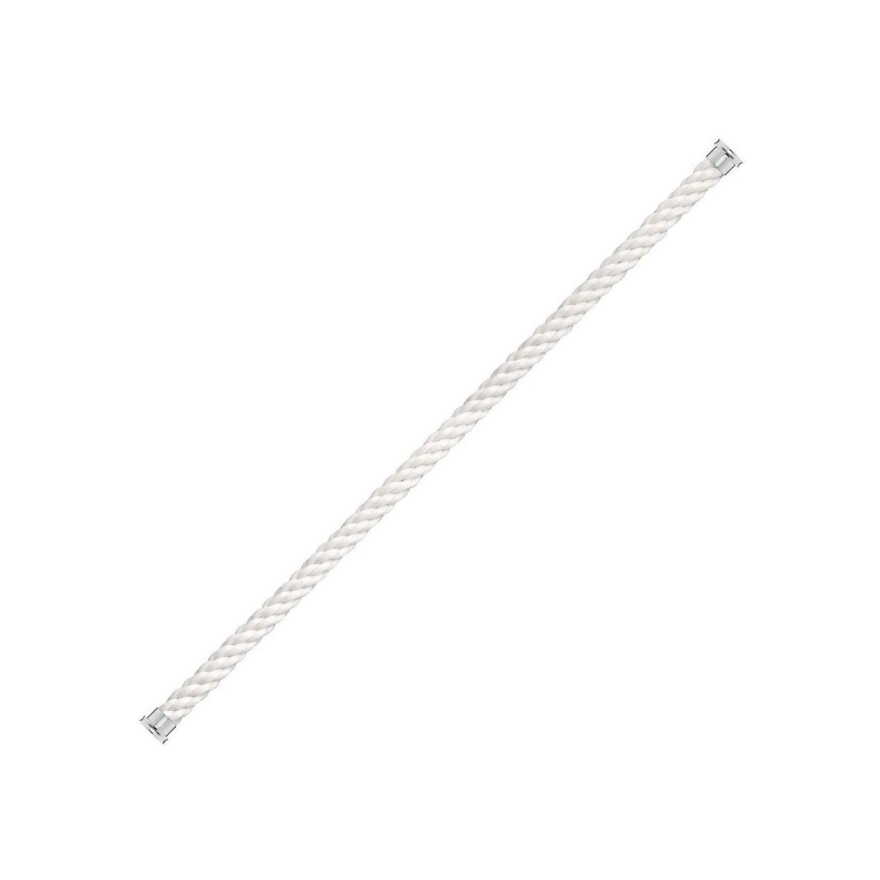 Câble pour bracelet FRED Force 10 GM en corderie blanche avec embouts acier