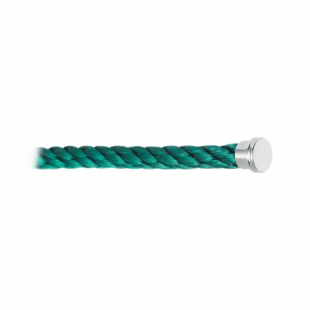 Câble grand modèle pour bracelet FRED Force 10 bleu paraiba en Acier avec embouts acier