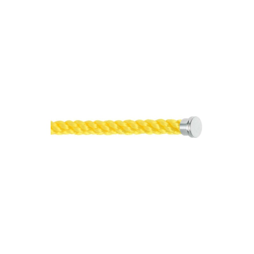 Câble FRED interchangeable Grand Modèle en corderie jaune fluo embouts acier
