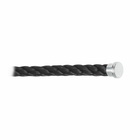 Câble grand modèle pour bracelet FRED Force 10 noir en Acier avec embouts acier