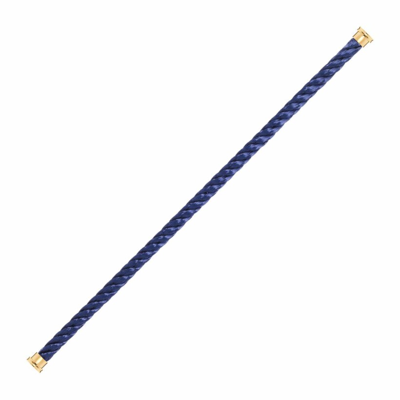 FRED interchangeable large model cable, navy blue rope with yellow gold steel clasp