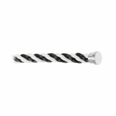 FRED Force 10 bracelet cable, black and white rope with steel clasp