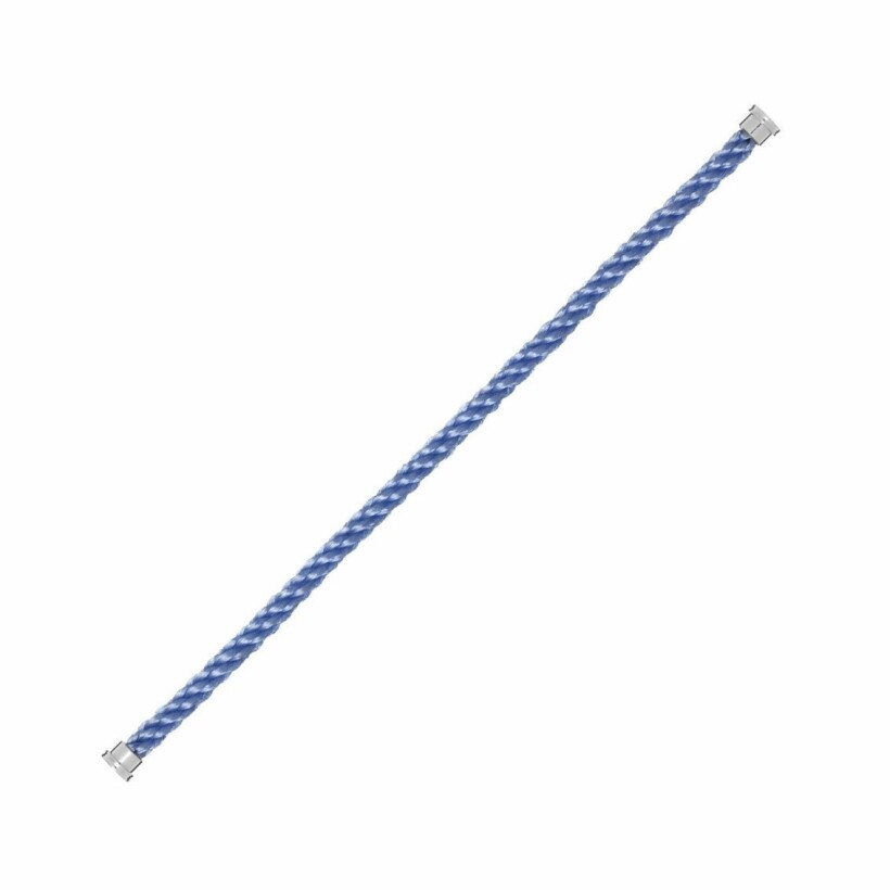 Câble moyen modèle pour bracelet FRED Force 10 bleu ciel en Corderie avec embouts acier